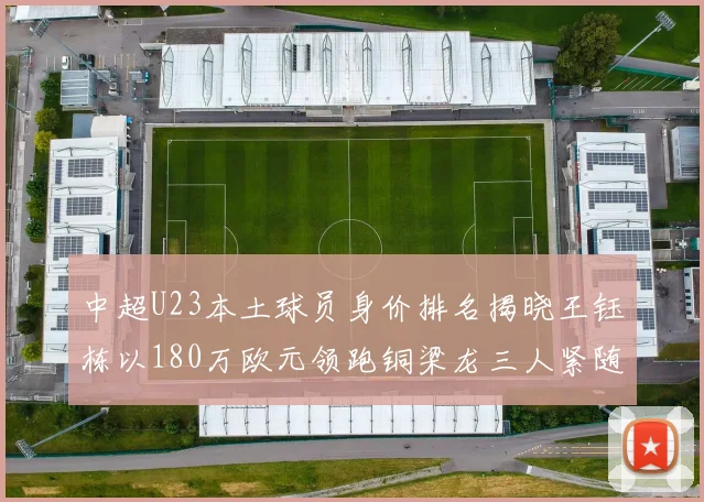 中超U23本土球员身价排名揭晓王钰栋以180万欧元领跑铜梁龙三人紧随其后